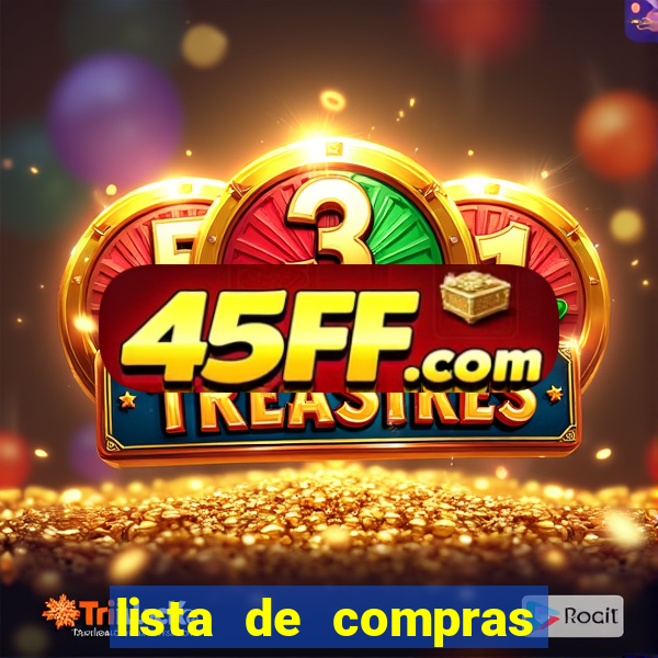 lista de compras mensal para 2 pessoas